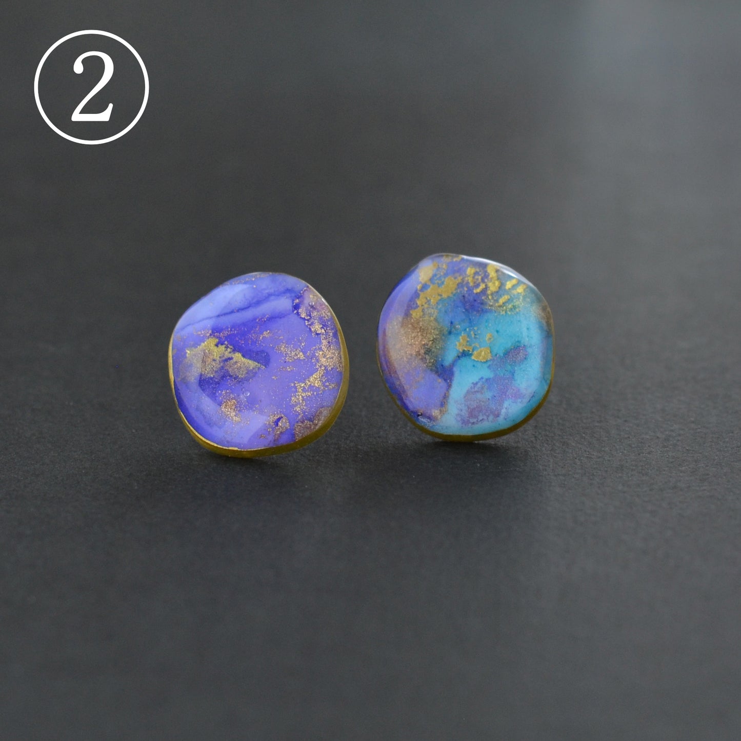 Fluid Art Stud Earrings– Echo