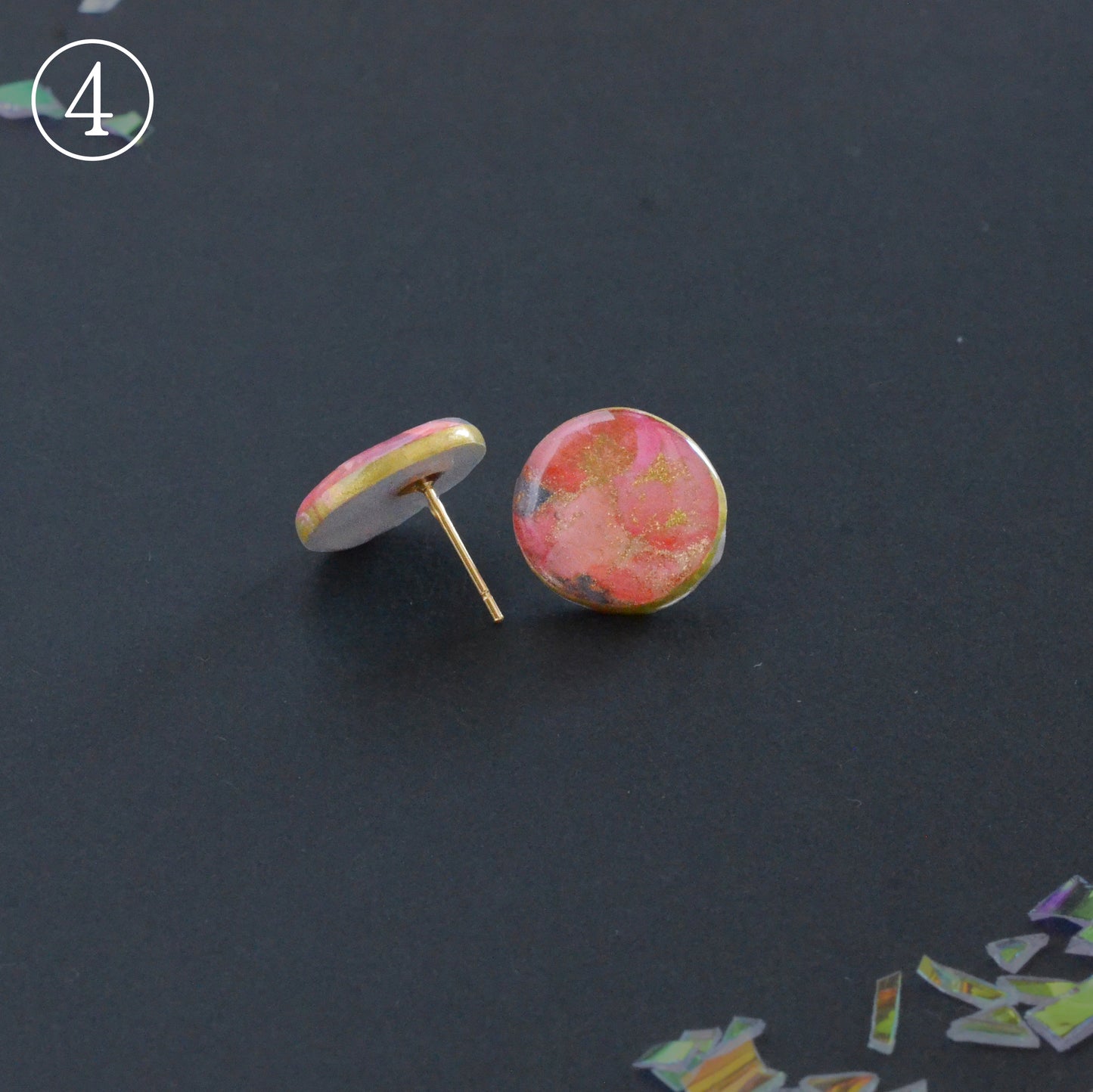 Fluid Art Stud Earrings– Echo MINI