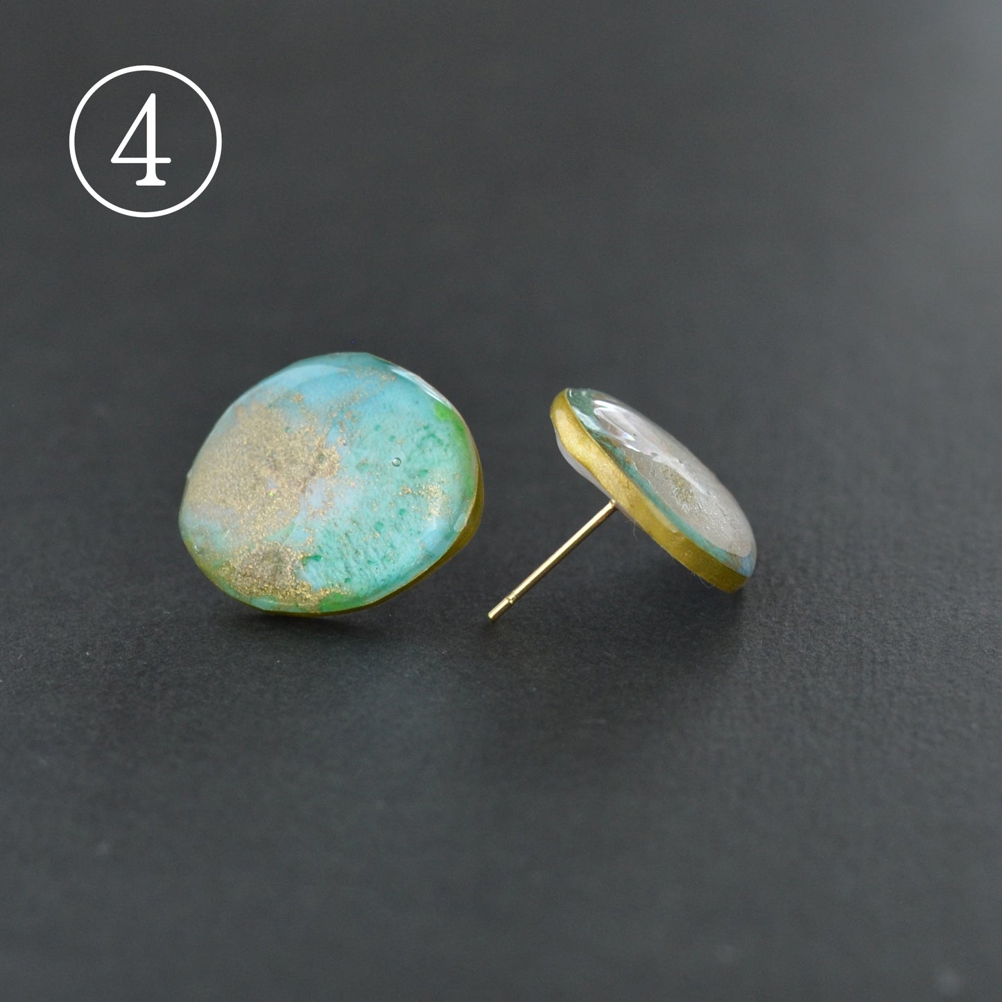 Fluid Art Stud Earrings– Echo