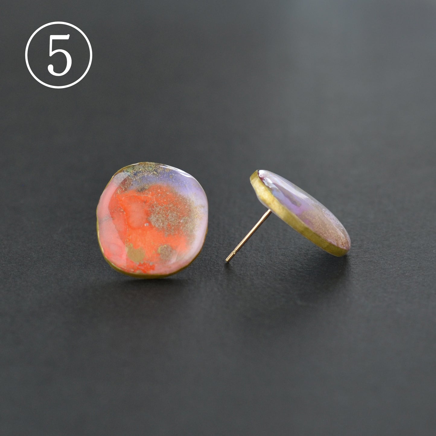 Fluid Art Stud Earrings– Echo