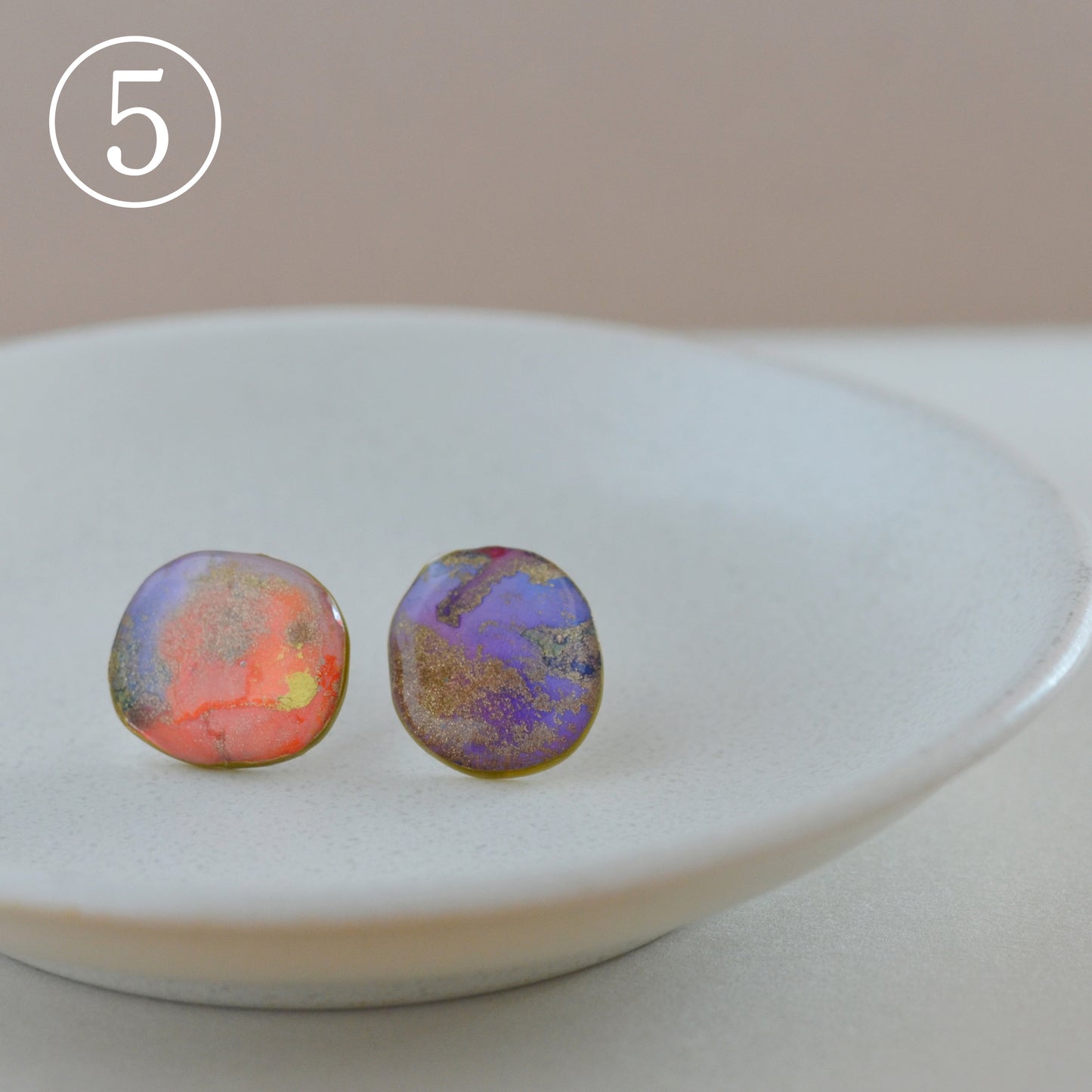 Fluid Art Stud Earrings– Echo