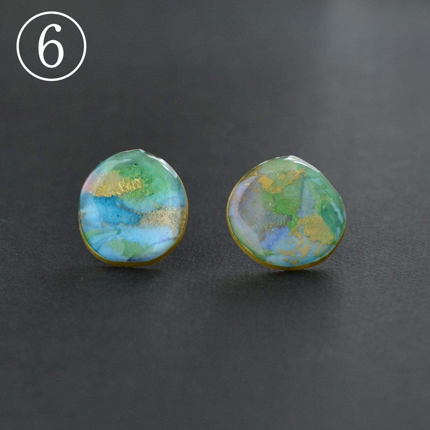 Fluid Art Stud Earrings– Echo