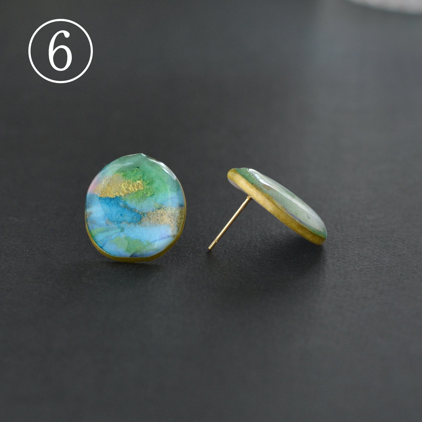 Fluid Art Stud Earrings– Echo