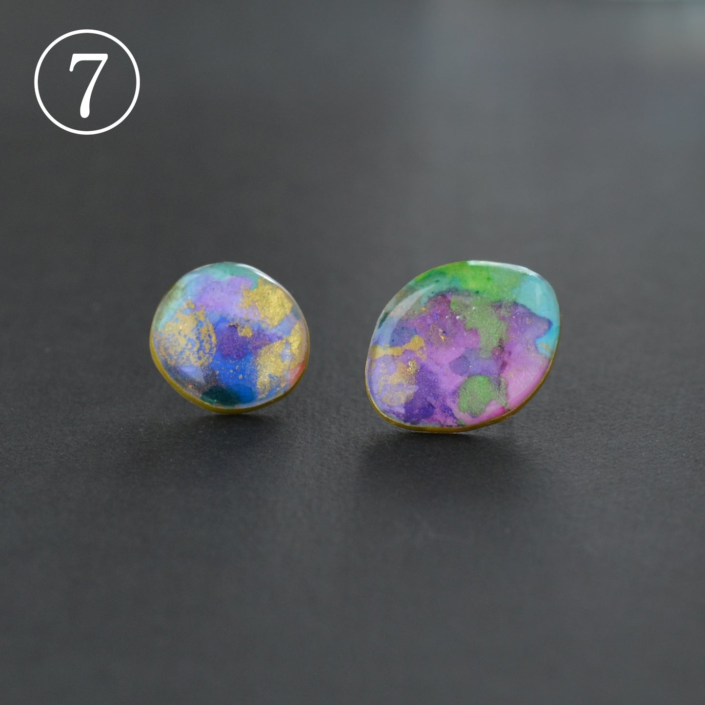 Fluid Art Stud Earrings– Echo