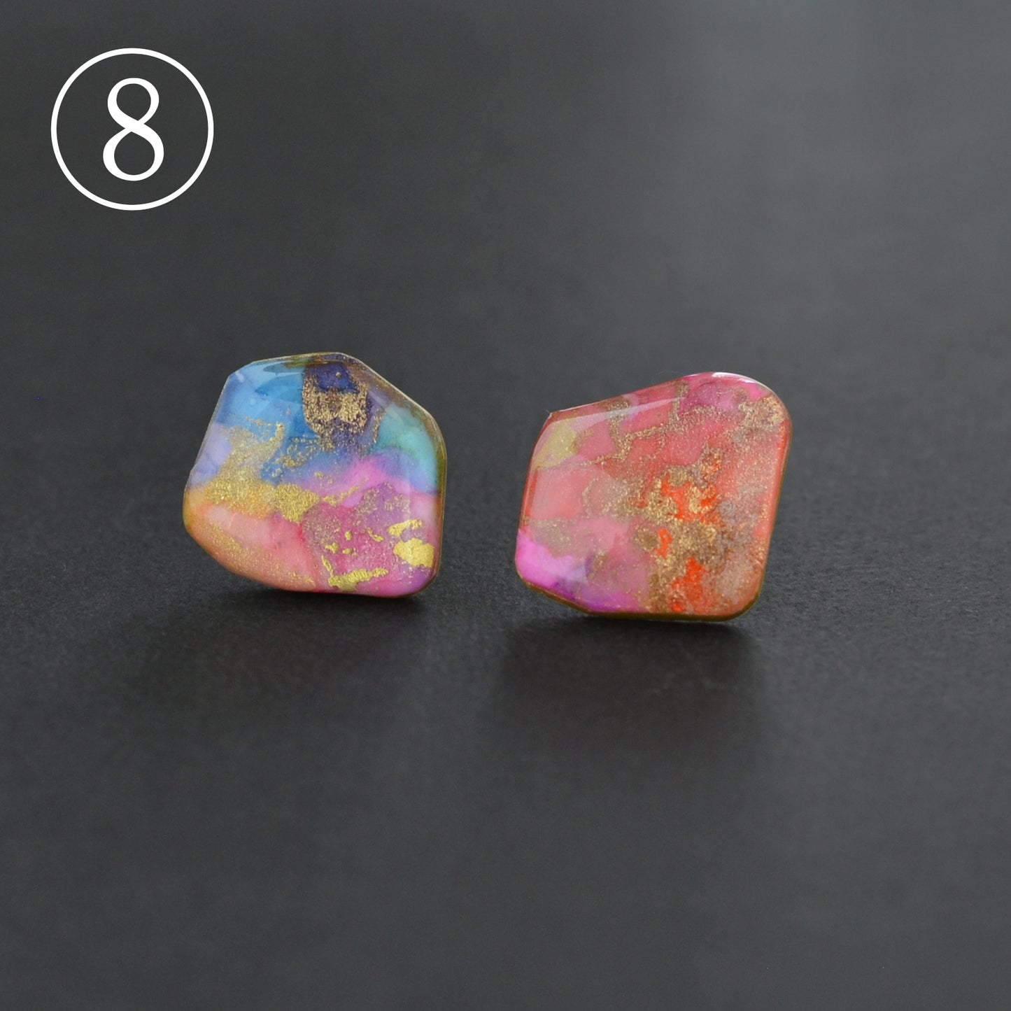 Fluid Art Stud Earrings– Echo