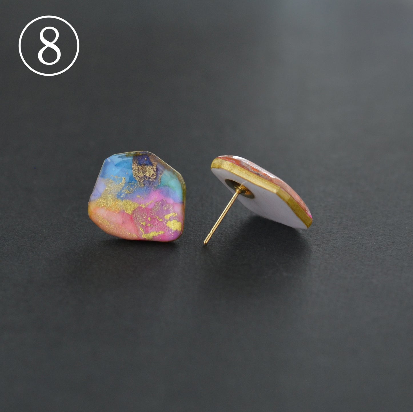 Fluid Art Stud Earrings– Echo