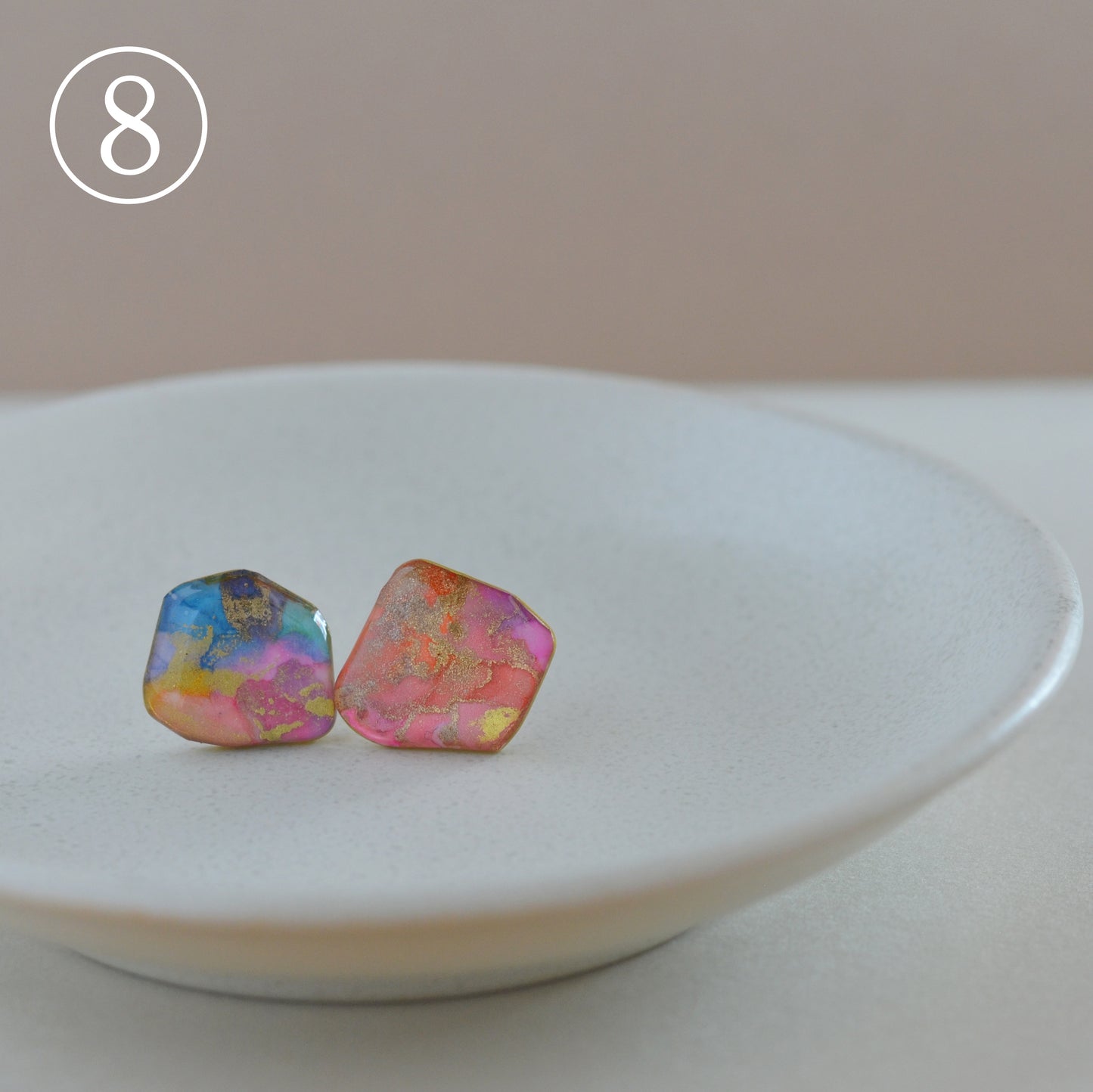 Fluid Art Stud Earrings– Echo