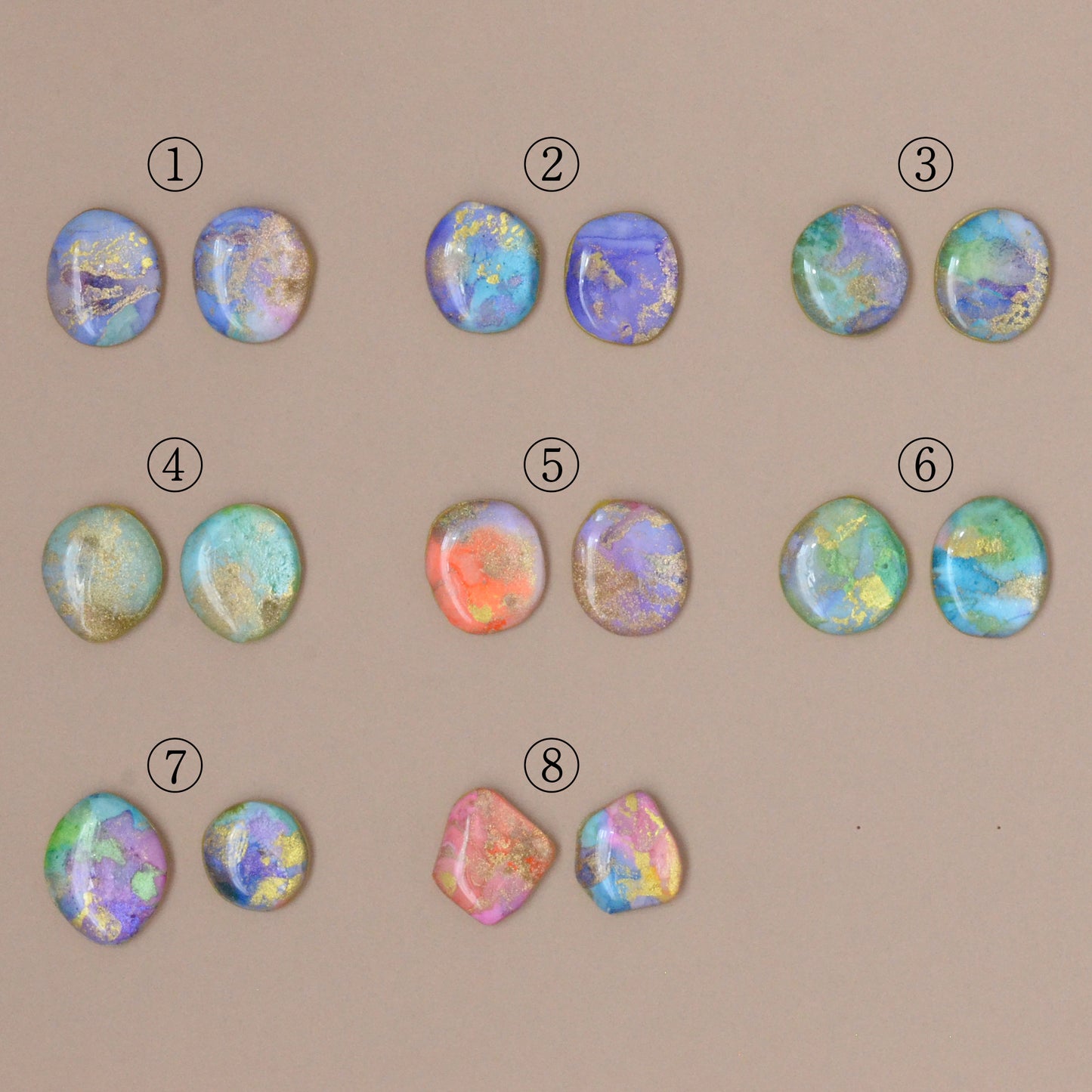 Fluid Art Stud Earrings– Echo